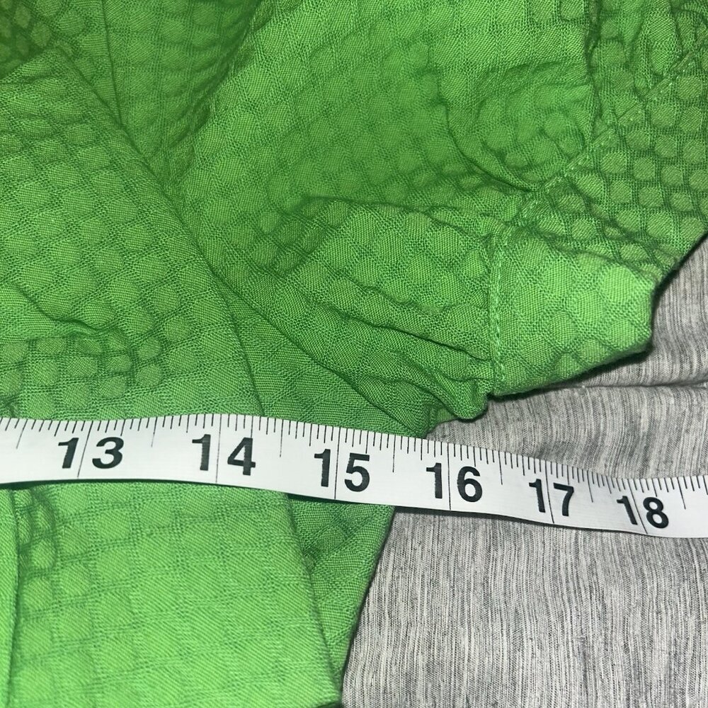 Voom by Joy Han Vintage Green Short Sleeve Dress With Bow Detail Size Small - Picture 7 of 11